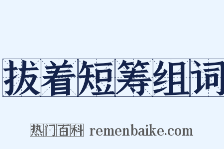 拔着短筹组词是什么意思的图片